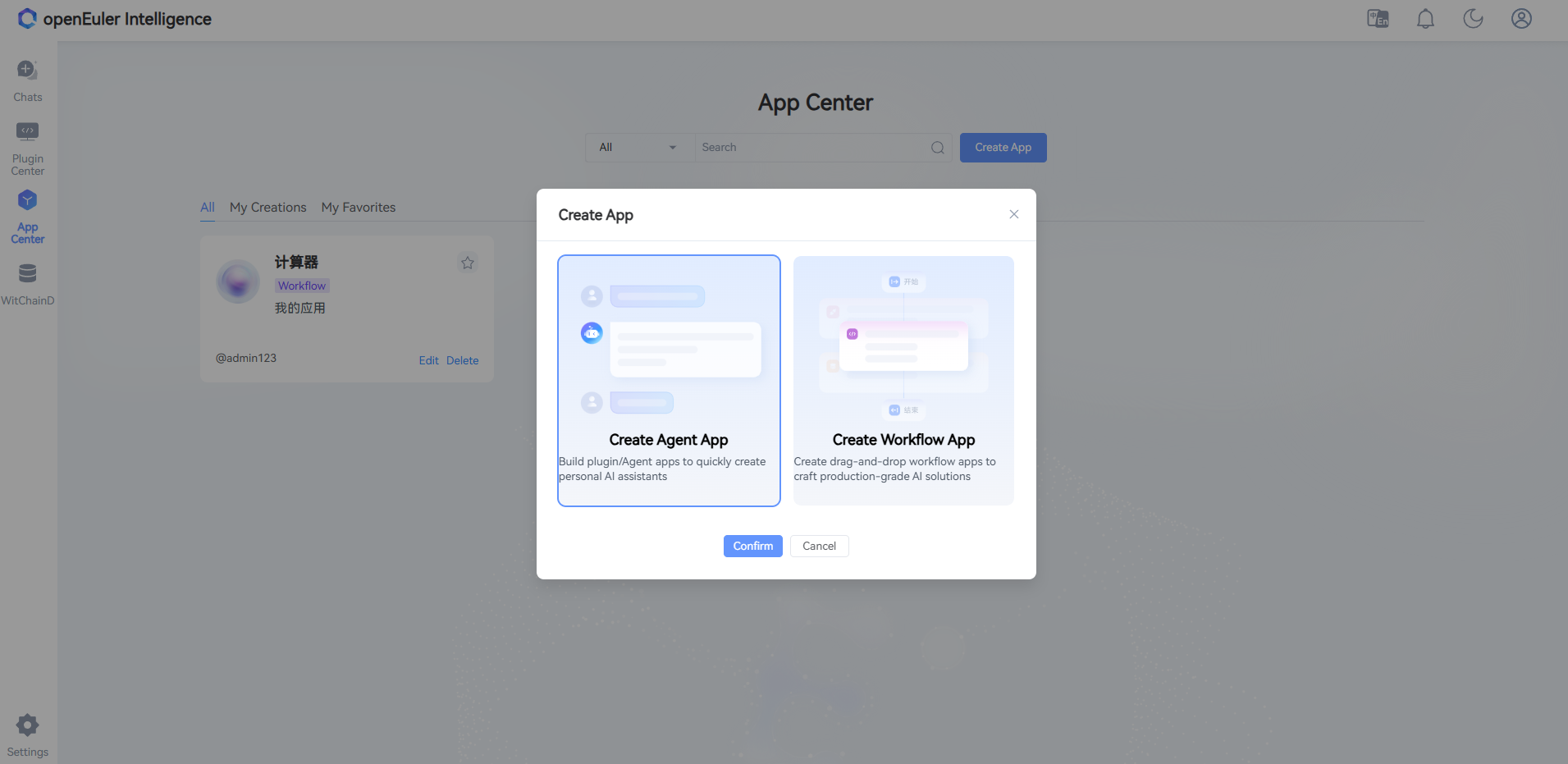 create agent application