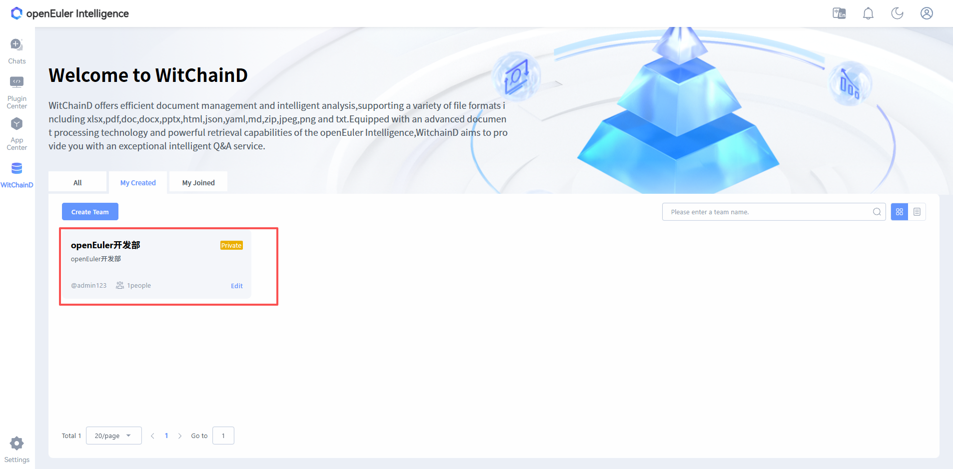 Create New Team Result
