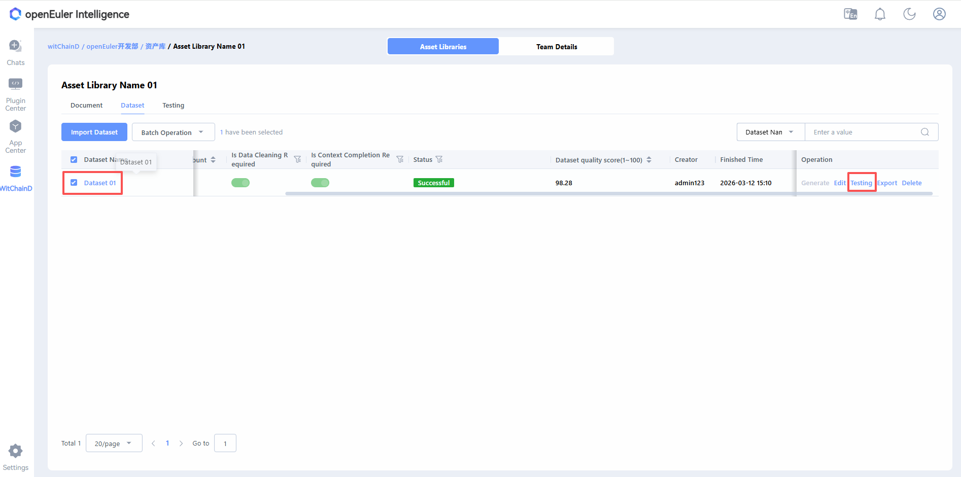Evaluate Dataset