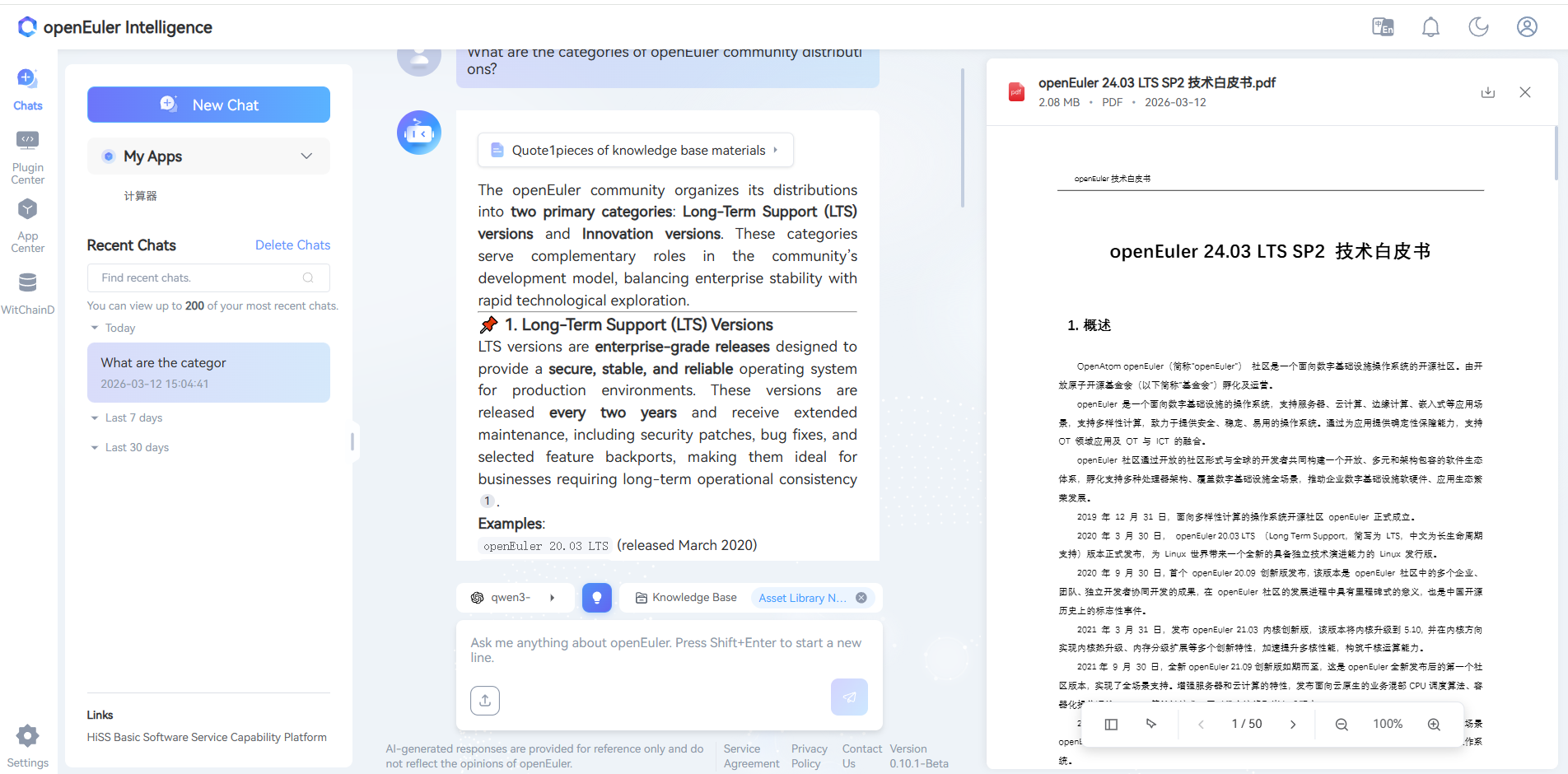 Knowledge Base Conversation Citation Sources