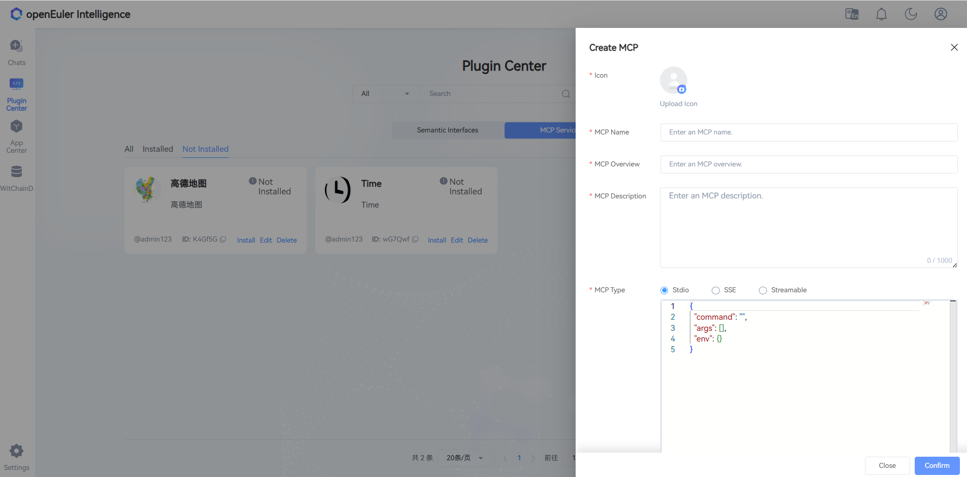 stdio registration window