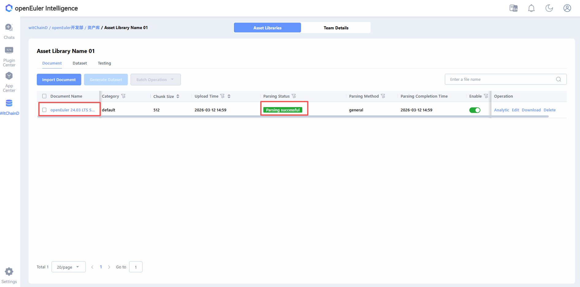 View Parsing Results