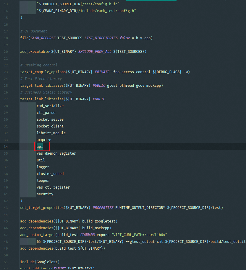 cmake添加API