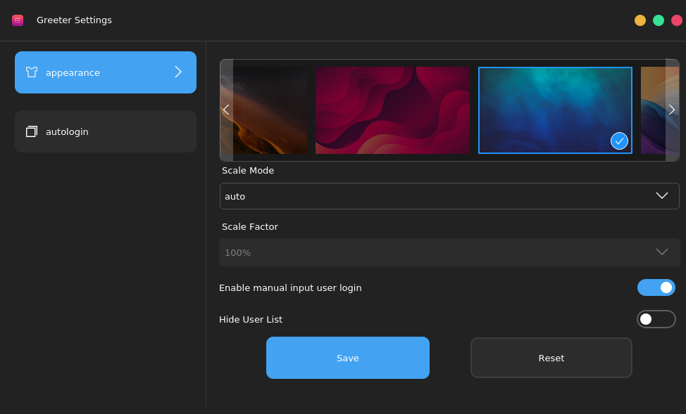 Figure 16-Greeter Settings