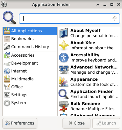 Figure 28 Searching for an application - big