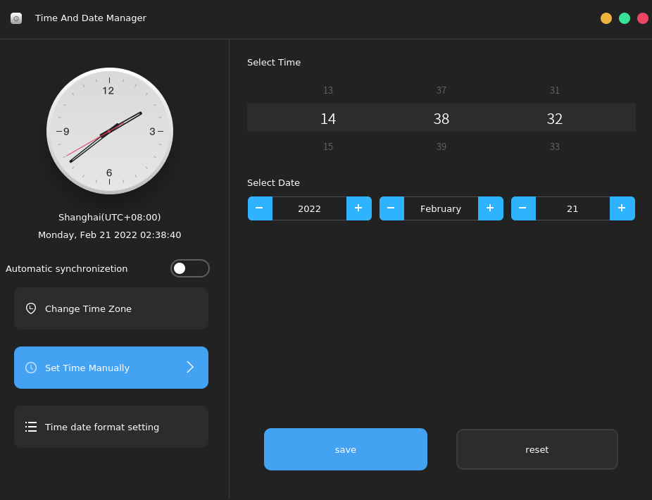 Figure 49 Set Time Manually